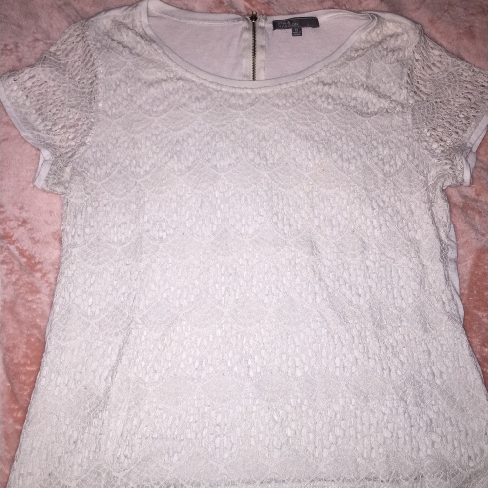 White Lace Short Sleeve